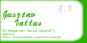 gusztav vallus business card